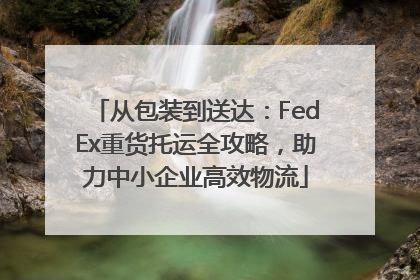 从包装到送达：FedEx重货托运全攻略，助力中小企业高效物流