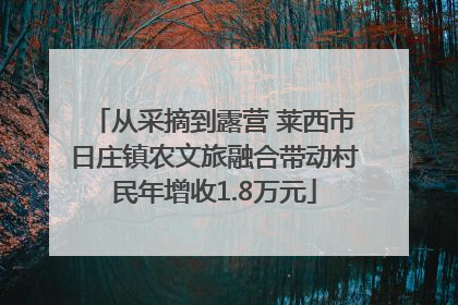 从采摘到露营 莱西市日庄镇农文旅融合带动村民年增收1.8万元