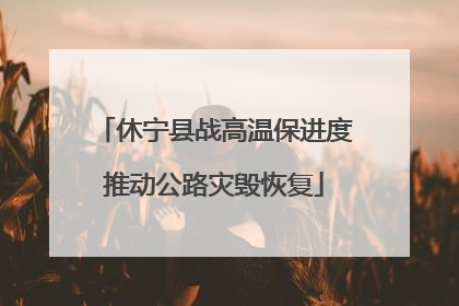 休宁县战高温保进度推动公路灾毁恢复