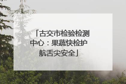 古交市检验检测中心：果蔬快检护航舌尖安全