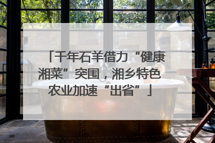千年石羊借力“健康湘菜”突围，湘乡特色农业加速“出省”