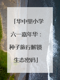 华中里小学六一嘉年华：种子旅行解锁生态密码