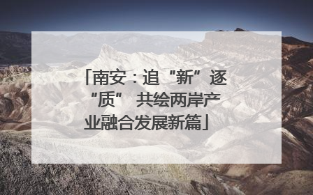 南安：追“新”逐“质” 共绘两岸产业融合发展新篇