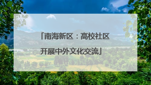 南海新区：高校社区开展中外文化交流