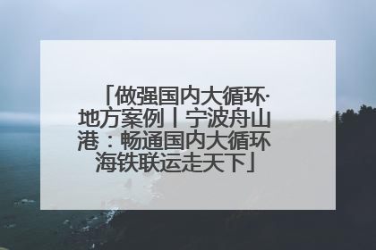 做强国内大循环·地方案例丨宁波舟山港：畅通国内大循环海铁联运走天下