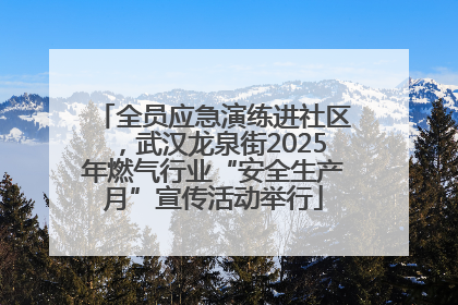 全员应急演练进社区，武汉龙泉街2025年燃气行业“安全生产月”宣传活动举行