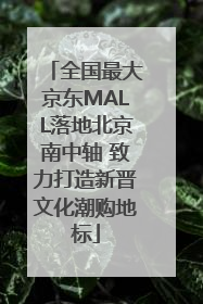 全国最大京东MALL落地北京南中轴 致力打造新晋文化潮购地标