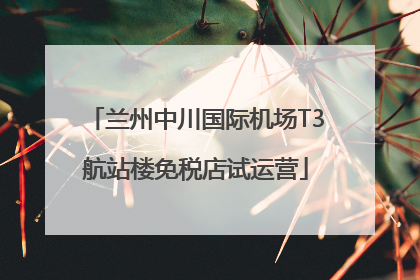 兰州中川国际机场T3航站楼免税店试运营