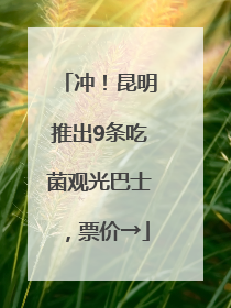 冲！昆明推出9条吃菌观光巴士，票价→