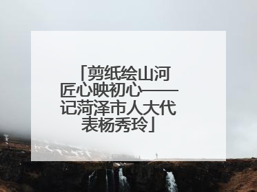 剪纸绘山河 匠心映初心——记菏泽市人大代表杨秀玲