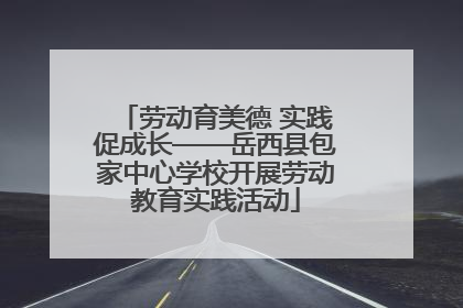 劳动育美德 实践促成长——岳西县包家中心学校开展劳动教育实践活动