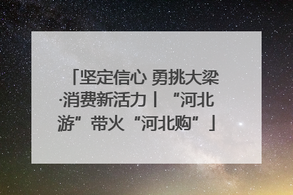 坚定信心 勇挑大梁·消费新活力丨“河北游”带火“河北购”