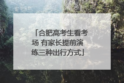 合肥高考生看考场 有家长提前演练三种出行方式