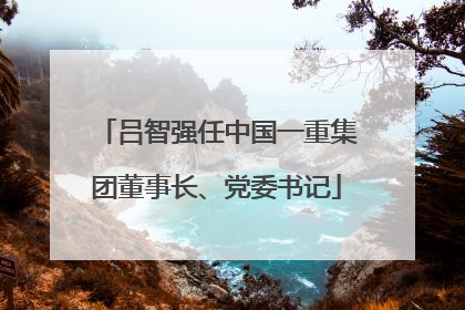 吕智强任中国一重集团董事长、党委书记