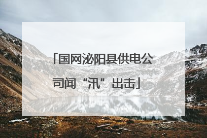 国网泌阳县供电公司闻“汛”出击