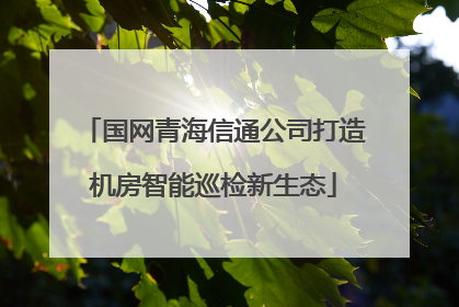国网青海信通公司打造机房智能巡检新生态