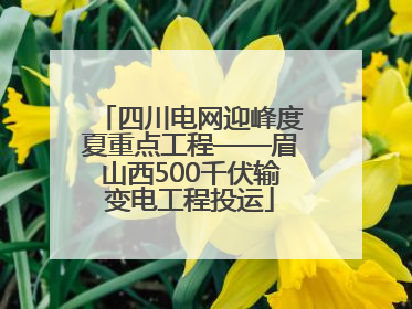 四川电网迎峰度夏重点工程——眉山西500千伏输变电工程投运