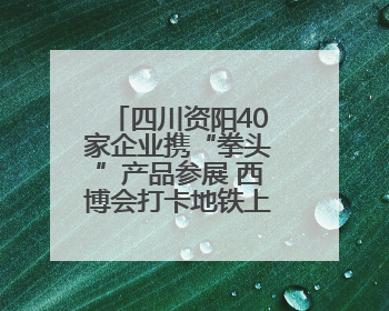 四川资阳40家企业携“拳头”产品参展 西博会打卡地铁上的创业城市