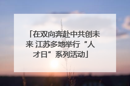 在双向奔赴中共创未来 江苏多地举行“人才日”系列活动
