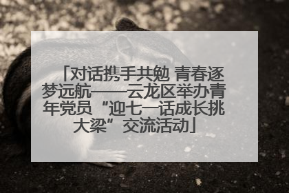 对话携手共勉 青春逐梦远航——云龙区举办青年党员“迎七一话成长挑大梁”交流活动