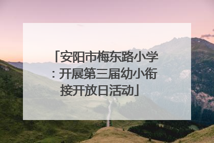 安阳市梅东路小学：开展第三届幼小衔接开放日活动