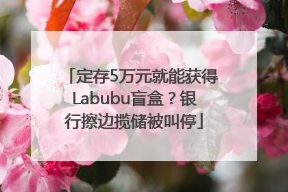 定存5万元就能获得Labubu盲盒？银行擦边揽储被叫停