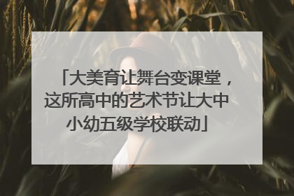 大美育让舞台变课堂，这所高中的艺术节让大中小幼五级学校联动