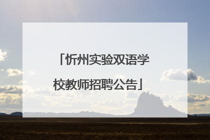 忻州实验双语学校教师招聘公告