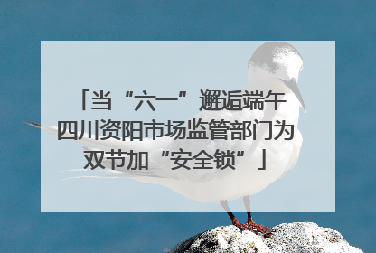 当“六一”邂逅端午 四川资阳市场监管部门为双节加“安全锁”