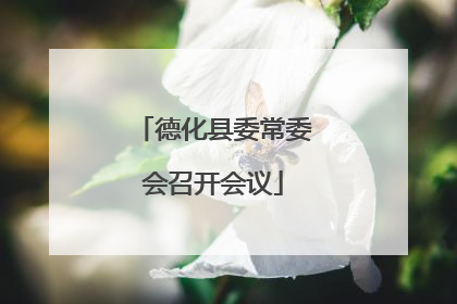 德化县委常委会召开会议