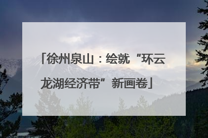 徐州泉山：绘就“环云龙湖经济带”新画卷