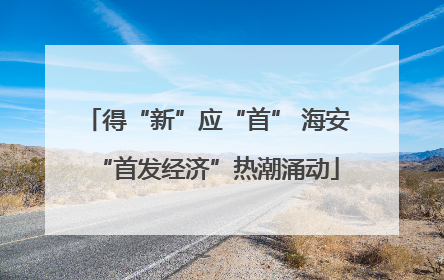 得“新”应“首” 海安“首发经济”热潮涌动