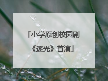 小学原创校园剧《逐光》首演