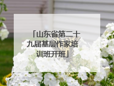 山东省第二十九届基层作家培训班开班