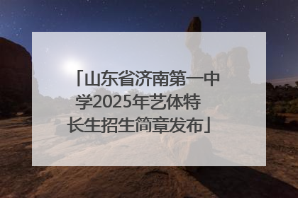 山东省济南第一中学2025年艺体特长生招生简章发布