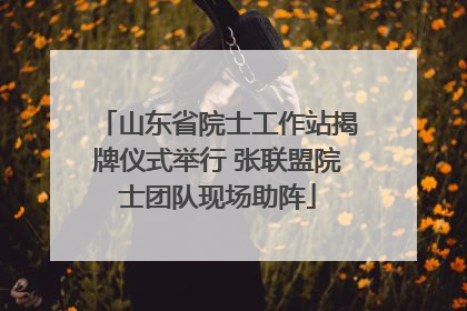 山东省院士工作站揭牌仪式举行 张联盟院士团队现场助阵
