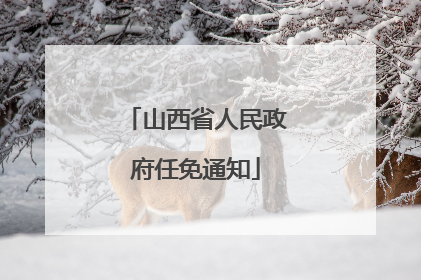 山西省人民政府任免通知