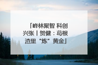 峰林聚智 科创兴张丨贺健：葛根渣里“炼”黄金