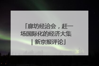 廊坊经洽会，赶一场国际化的经济大集｜新京报评论