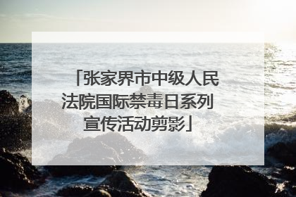 张家界市中级人民法院国际禁毒日系列宣传活动剪影