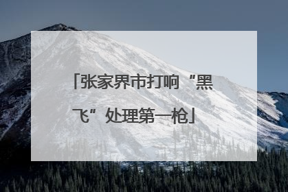 张家界市打响“黑飞”处理第一枪