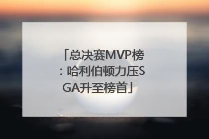 总决赛MVP榜：哈利伯顿力压SGA升至榜首