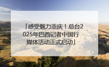 感受魅力重庆！总台2025年巴西记者中国行媒体活动正式启动