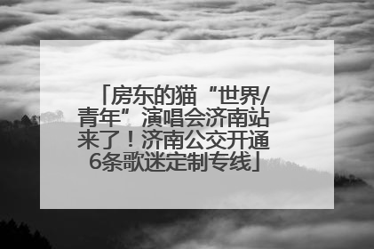 房东的猫“世界/青年”演唱会济南站来了！济南公交开通6条歌迷定制专线