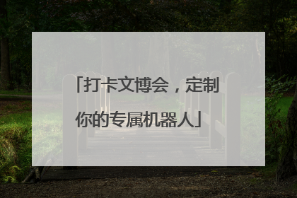 打卡文博会，定制你的专属机器人
