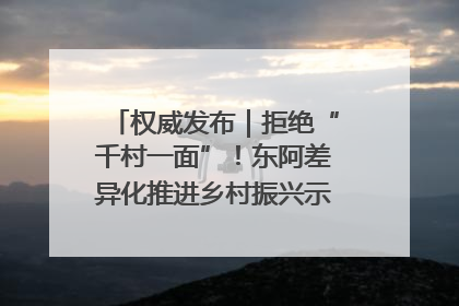 权威发布｜拒绝“千村一面”！东阿差异化推进乡村振兴示范片区建设