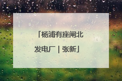 杨浦有座闸北发电厂｜张新