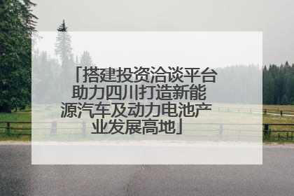 搭建投资洽谈平台 助力四川打造新能源汽车及动力电池产业发展高地