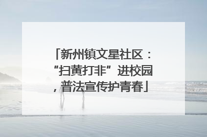 新州镇文星社区：“扫黄打非”进校园，普法宣传护青春