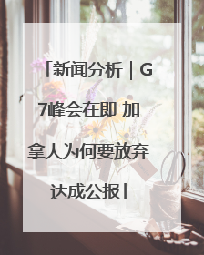新闻分析｜G7峰会在即 加拿大为何要放弃达成公报
